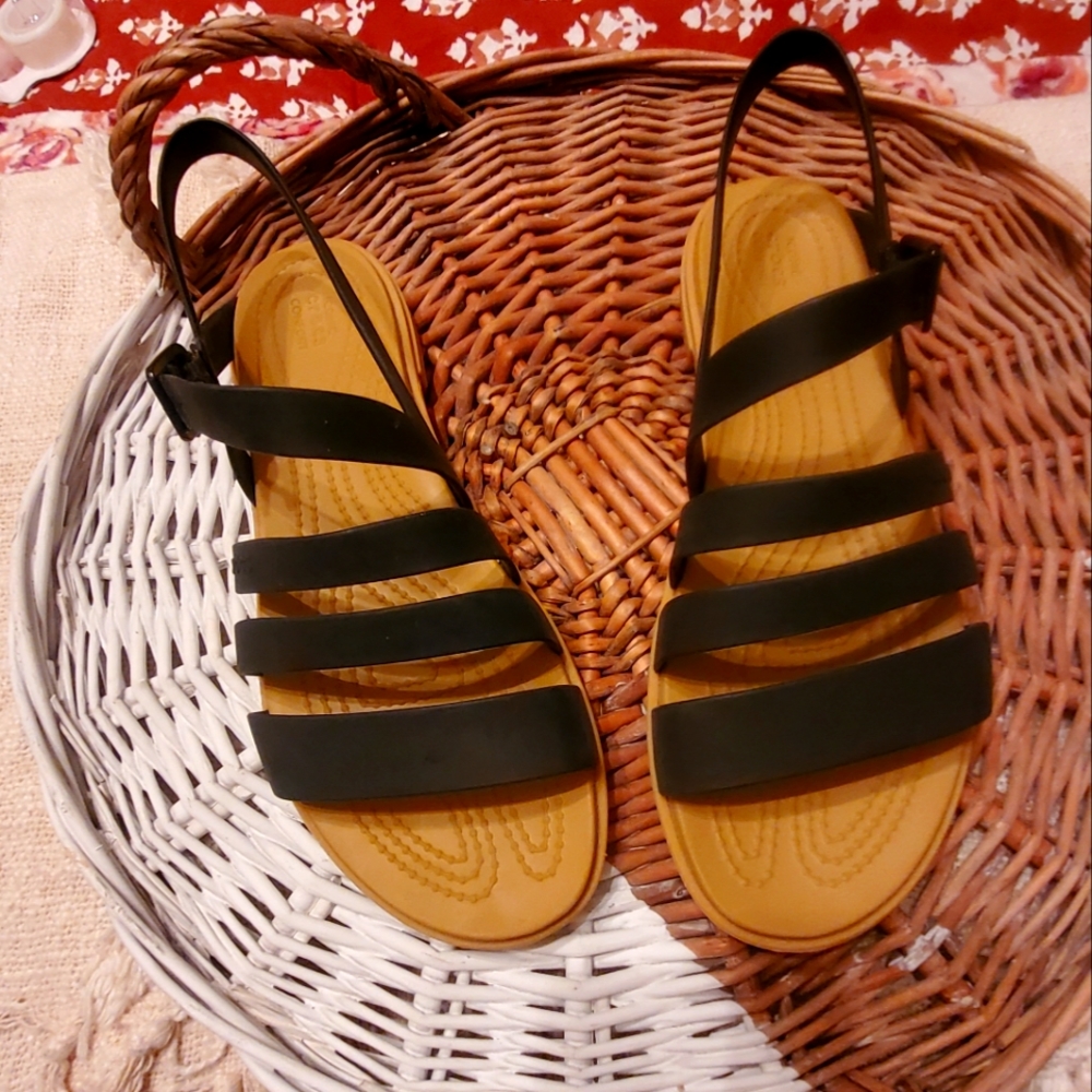 Croc's rubber black scrappy sandals